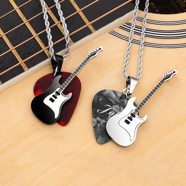 Personalized Guitar Pick Necklace